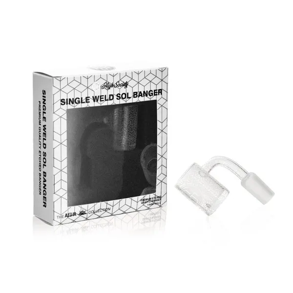 High Society Sol Premium Etched Quartz Banger