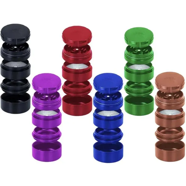 MKGlass MK100 Premium Stash Grinder with Built-In Stash