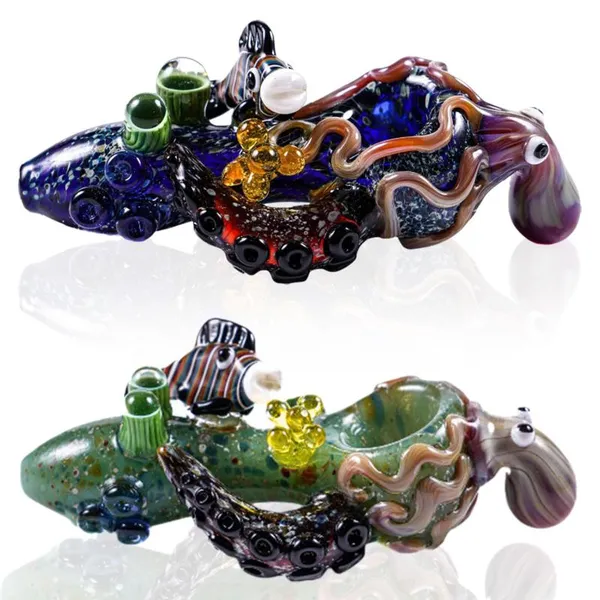MKGlass MKH18 Sealife Octopus Premium Glass Hand Pipe
