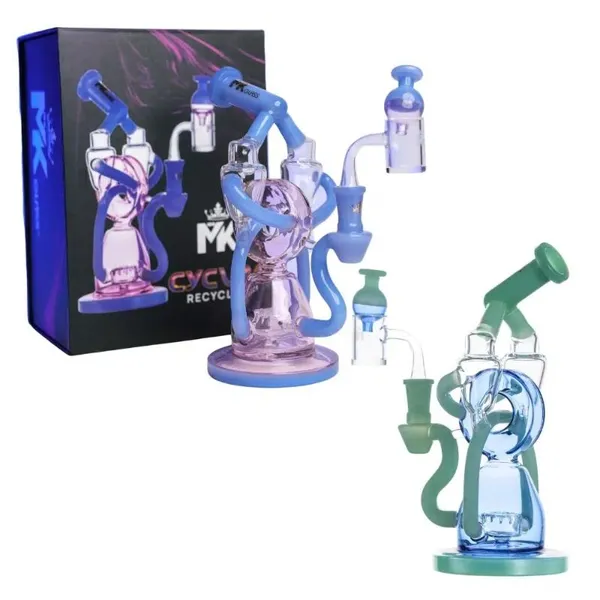 MKGlass MK100 Cycler Recycler 10″ Glass Water Pipe