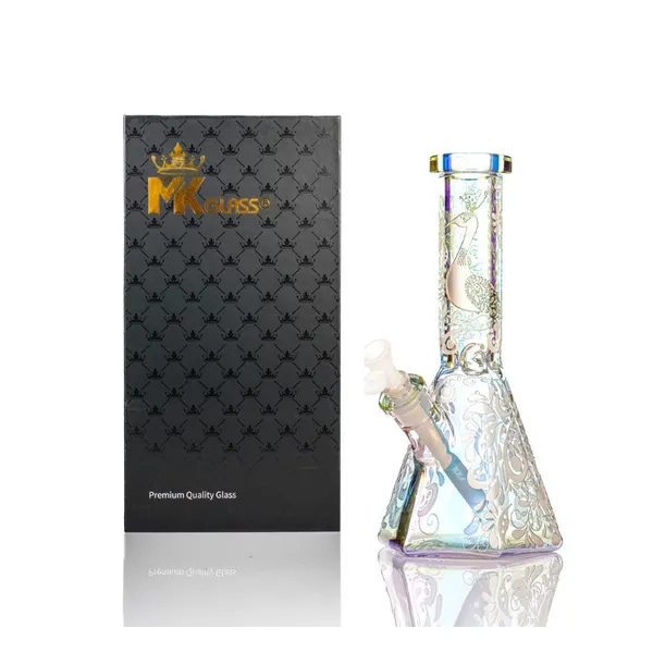 MKGlass MK201 Peacock Beaker 12″ Water Pipe