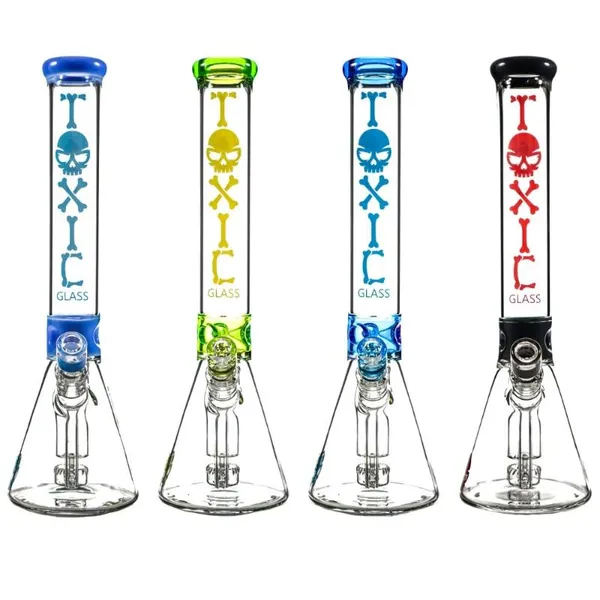 MKGlass TX13 Toxic Skull Beaker 15″ Water Pipe