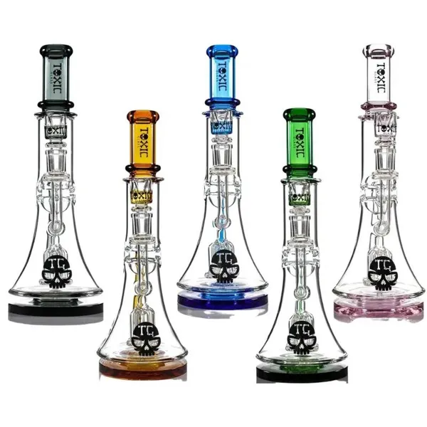 MKGlass TX40 Toxic Squid Perc Recycler Beaker Water Pipe