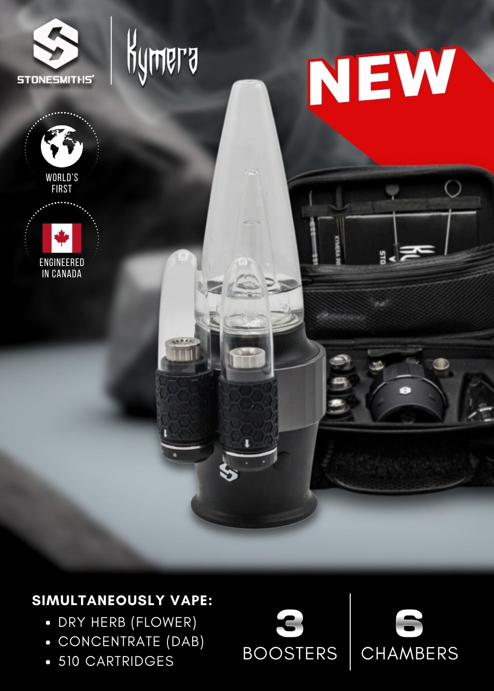 Stonesmiths' Kymera Dual Chamber Vaporizer | Apex Vape Wholesale